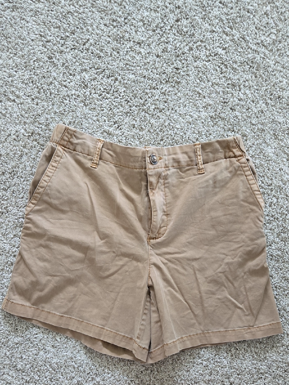 Old Navy Tan Elastic-Waist Cotton Shorts